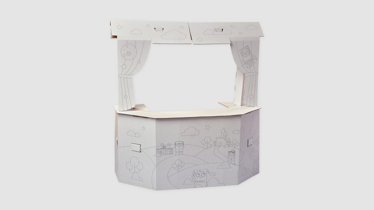 kartonowa scena do zabawy w teatr