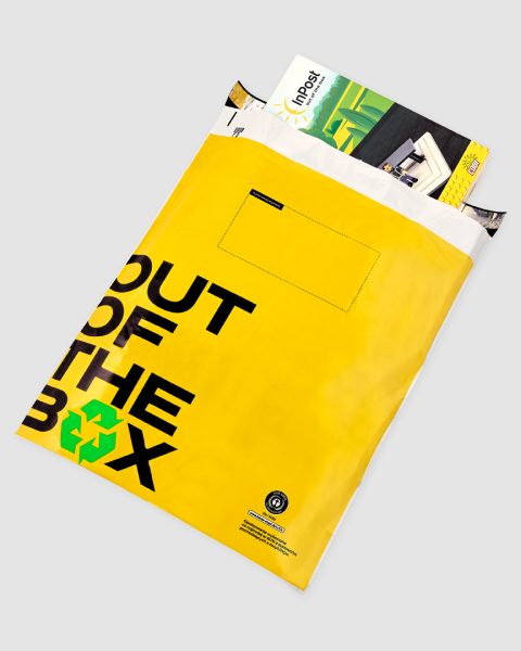 Foliopak żółty z napisem Out Of The Box