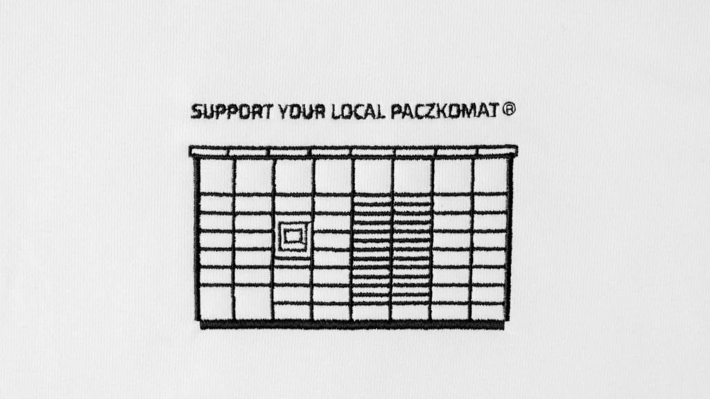 Paczkomat oraz napisem Support your local Paczkomat