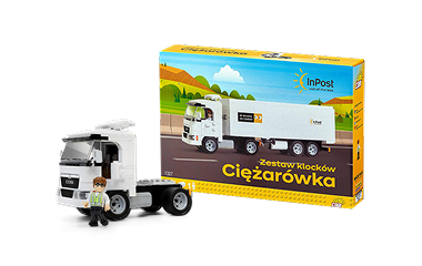 Klocki w kształcie ciężarówki od InPost